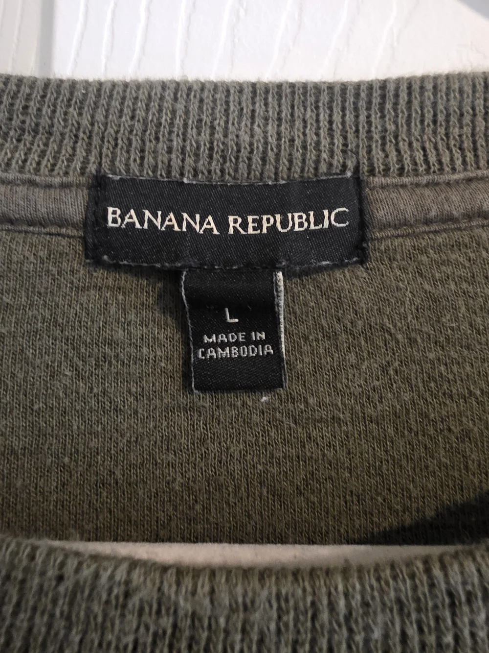 Banana Republic Men's Crewneck Sweater in Olive
